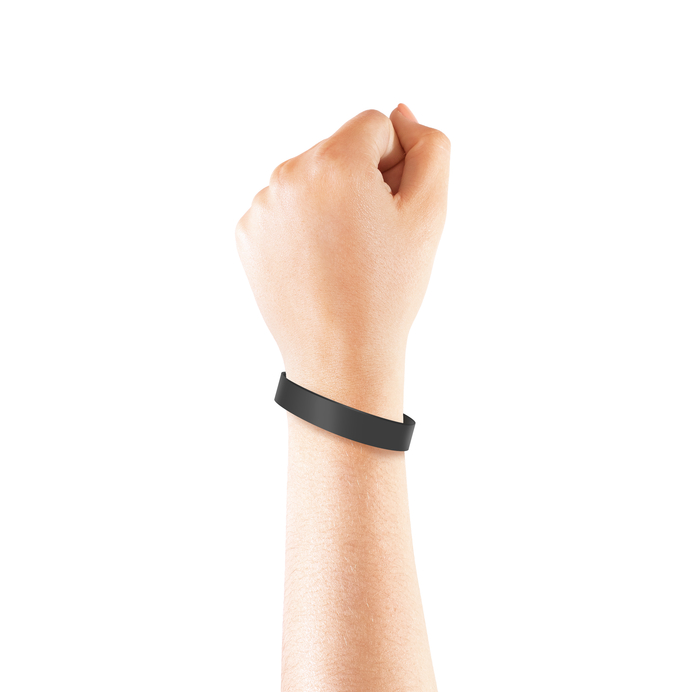 Blank black rubber wristband