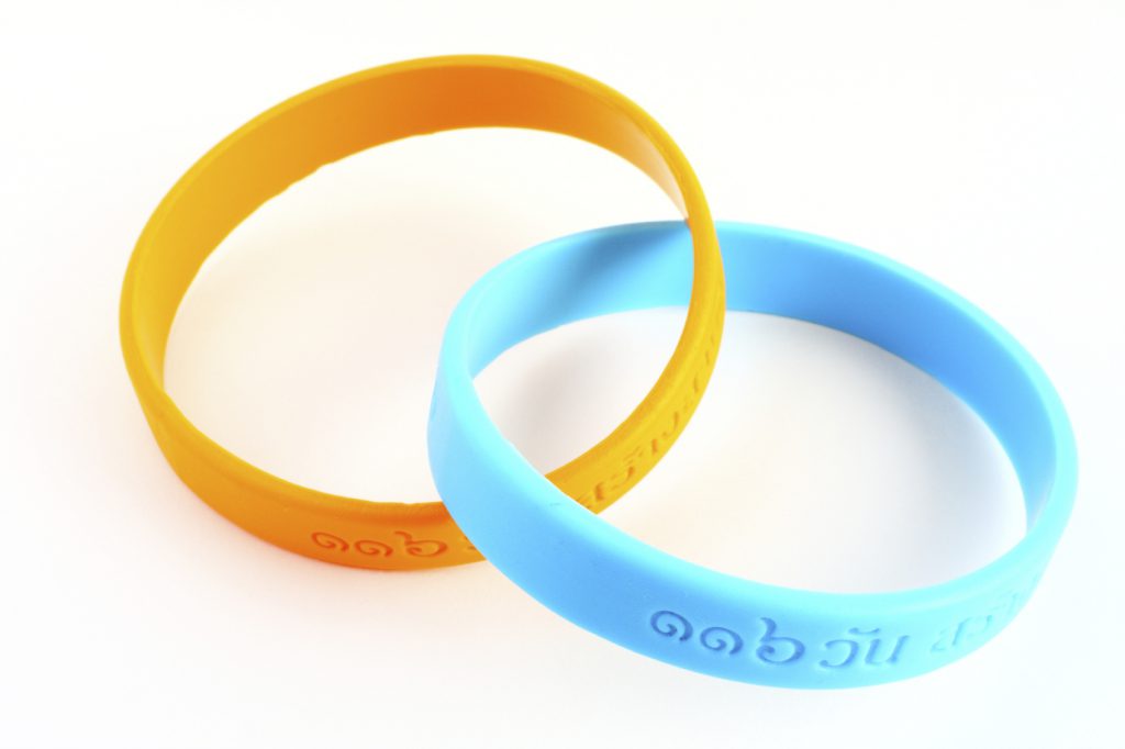 Blue and Orange Wristbands 
