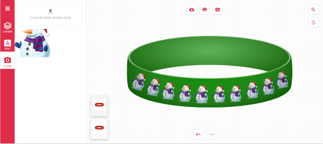 Design your own Christmas Silicone Wristband