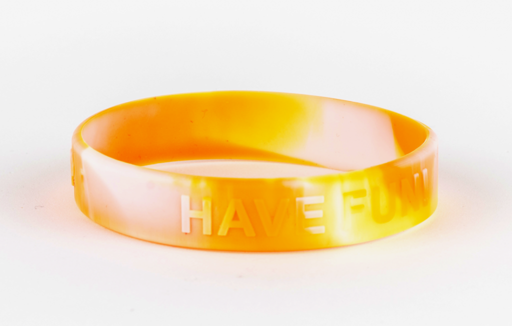 Embossed and Swirled Silicone Wristband