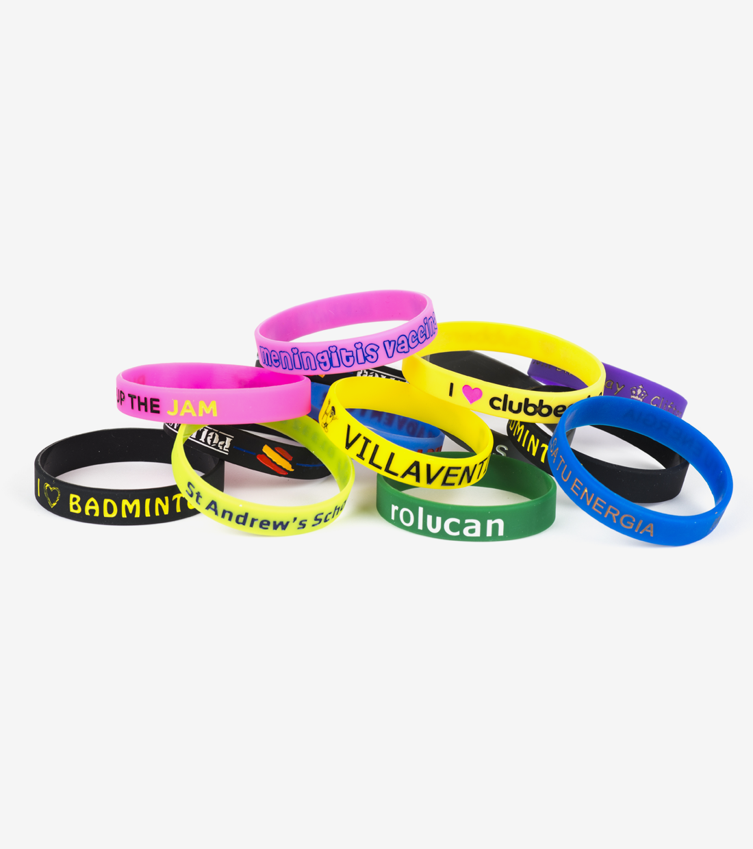 Filled Silicone Wristbands