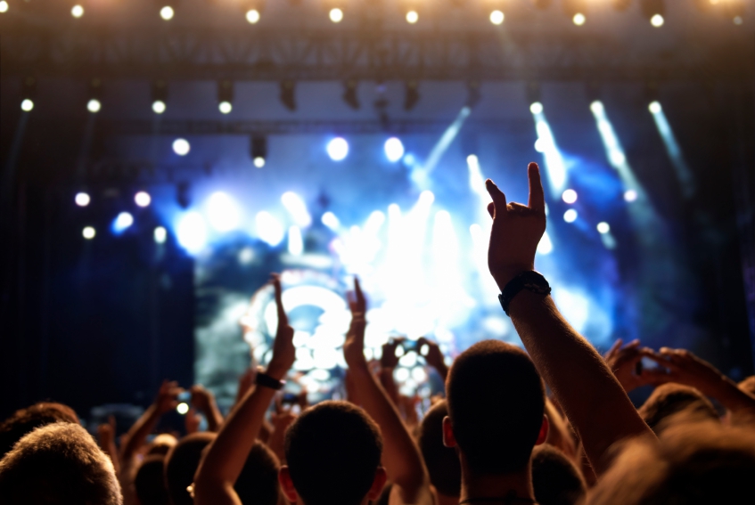 Wristbands Being Worn at a Concert