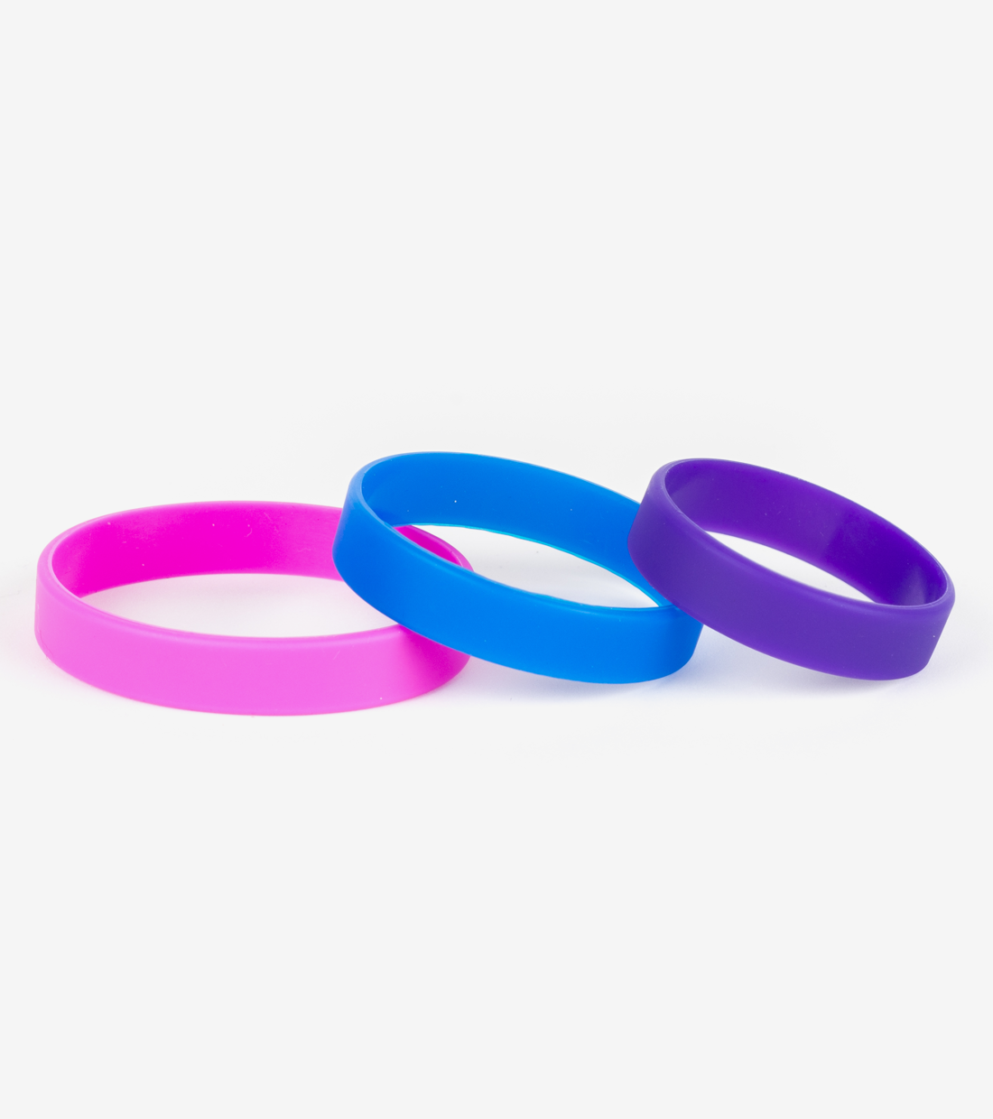 Plain Silicone Wristbands 3 sizes