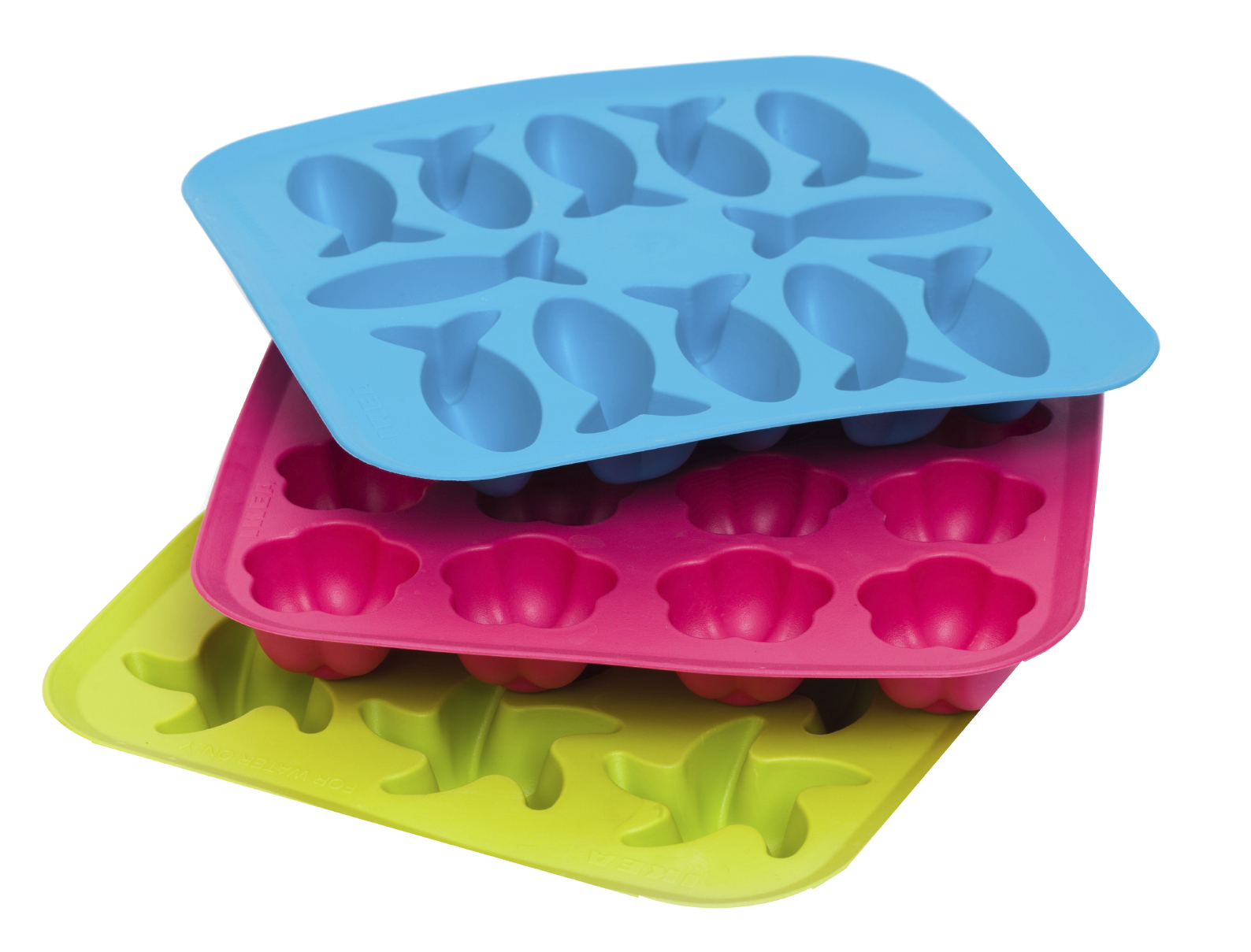 Silicone Ice tray isolated on the white background