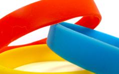 Unprinted wristband colored