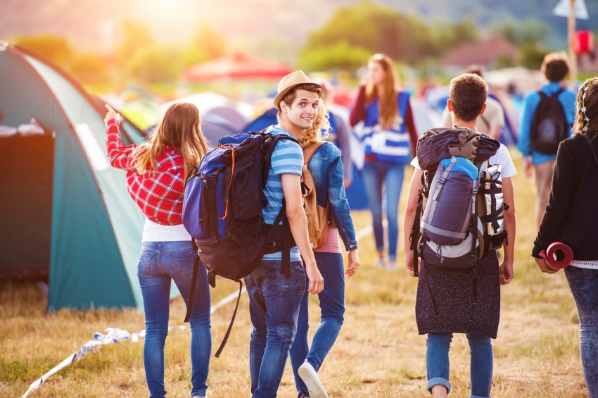 People Attending a Festival Which Can be Accessed with RFID Wristbands