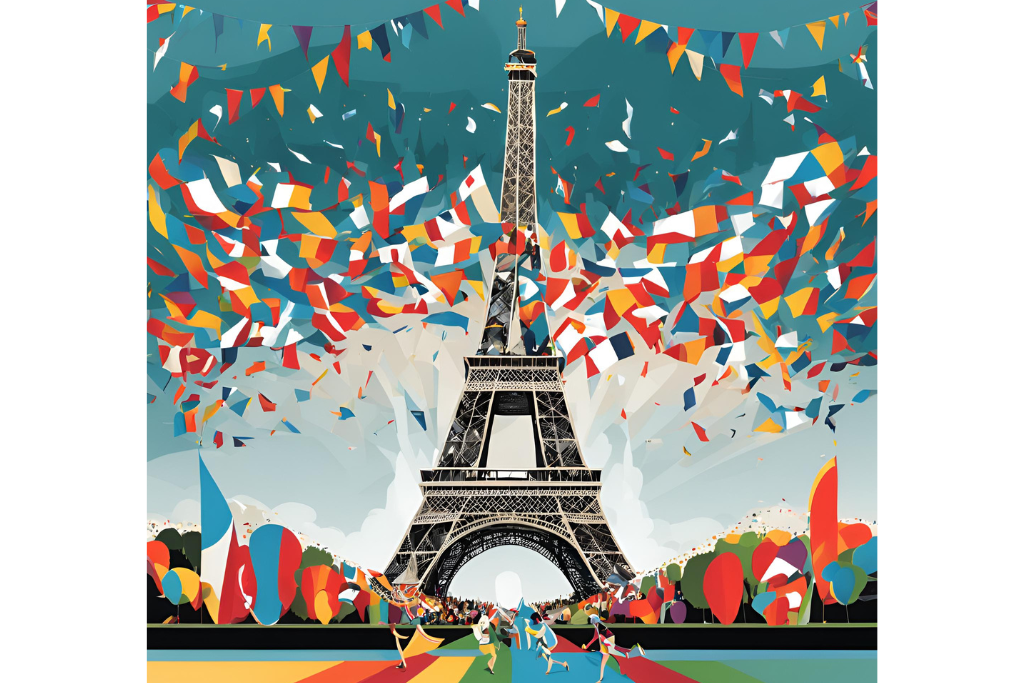 The olympic games in Paris 2024 - artist impression